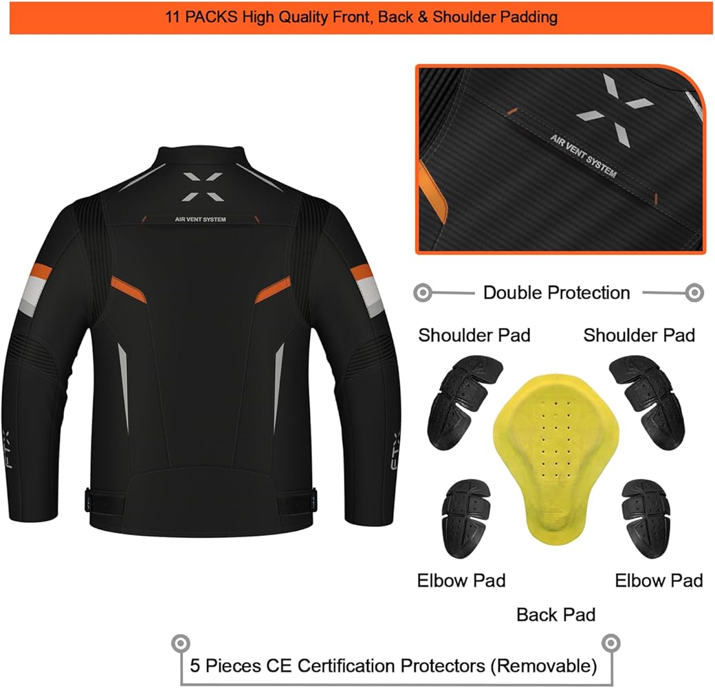 Amazon.com: FTX Motorcycle Jacket For Men, Motorcycle Full